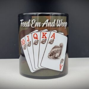 The Squirrels Nuts "Feed Em And Weep" Carpers Mug with paracord handle