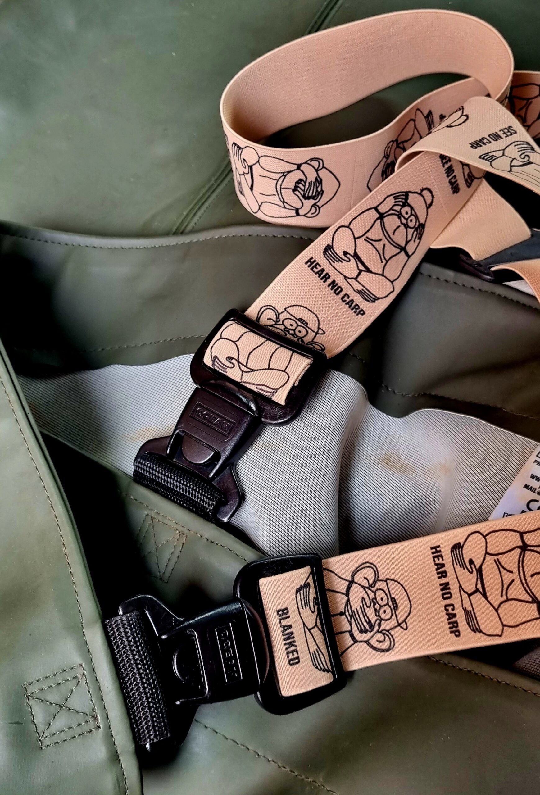 Custom Carp Fishing Wader Straps The Squirrels Nuts